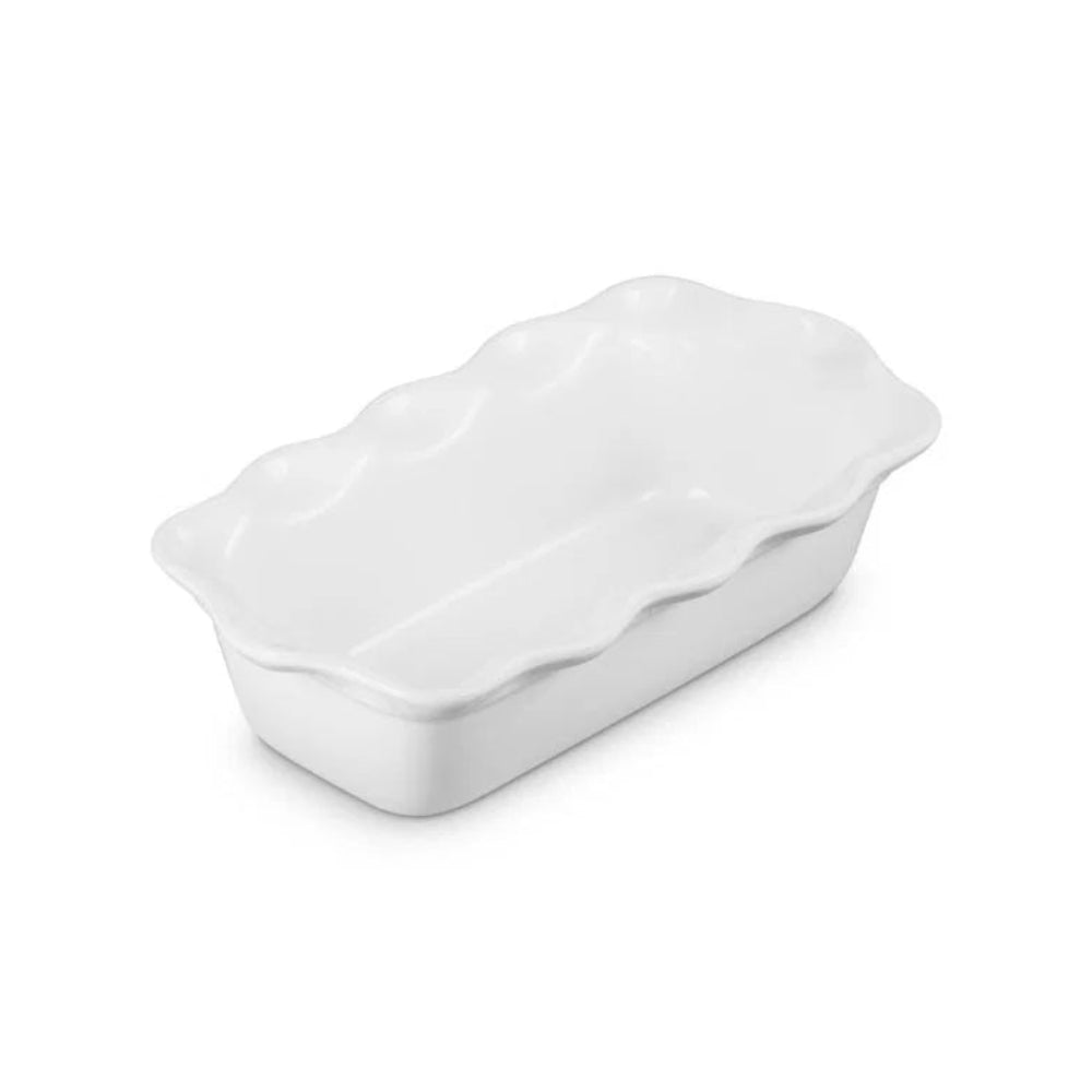 Fluted Loaf Dish - White