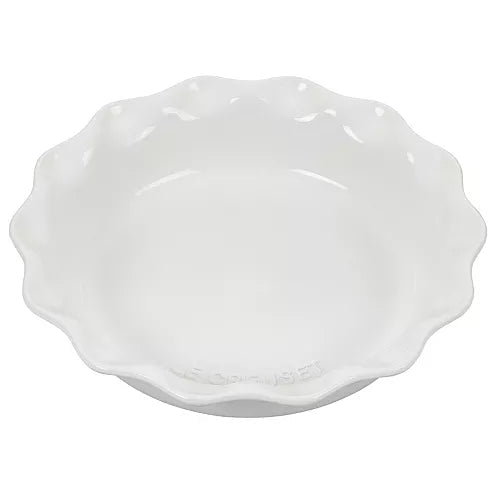 Fluted Pie Dish - White