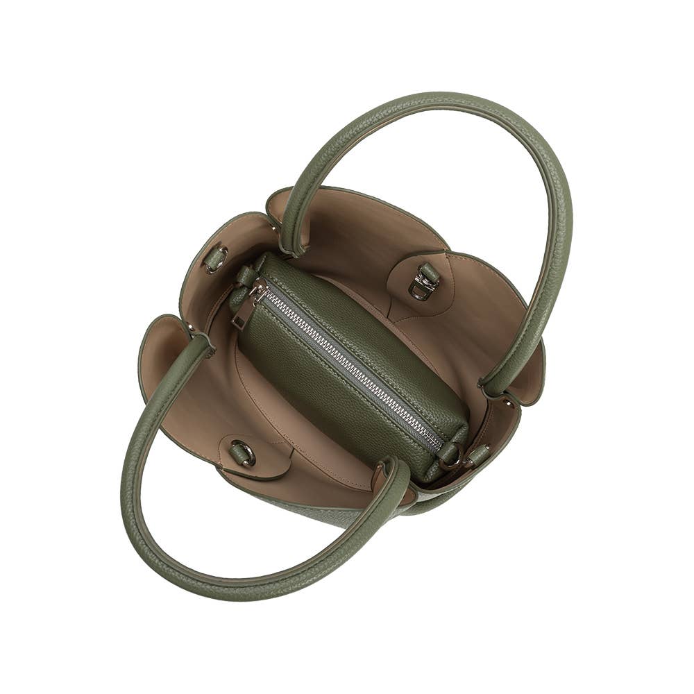 Tulip Moss Recycled Vegan Leather Top Handle