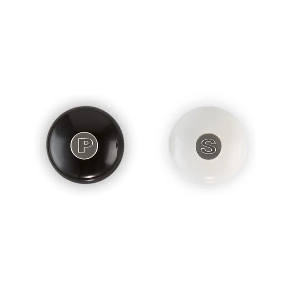 Set Of 2 Classic Salt And Pepper Mills 8in - Black and White