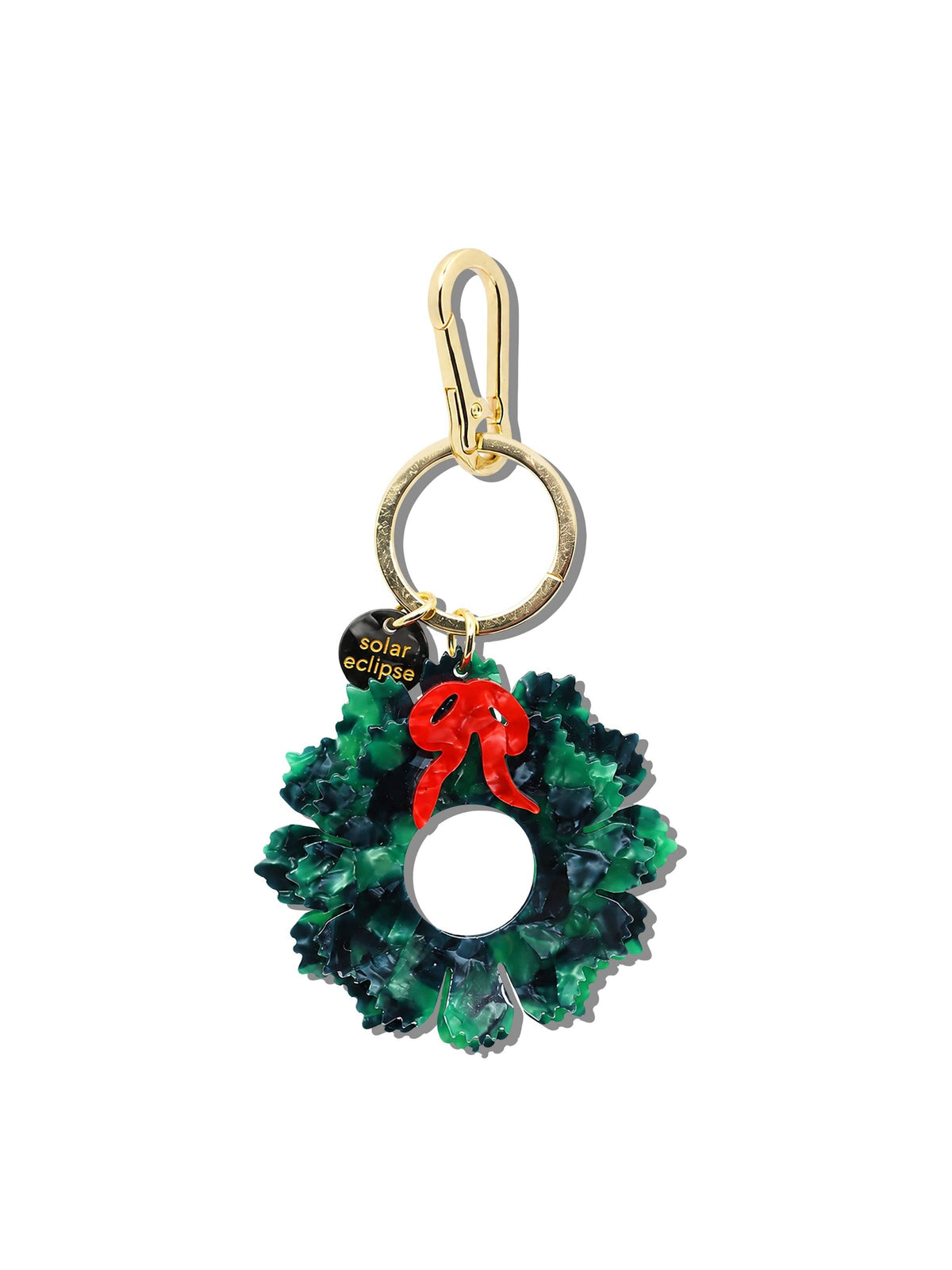 Hand-painted Wreath Bag Charm + Keychain