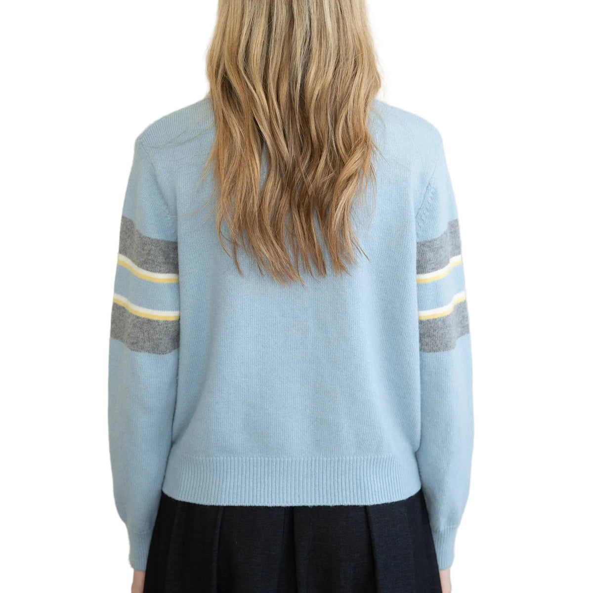 Soft Touch Crew Neck Striped Cardigan