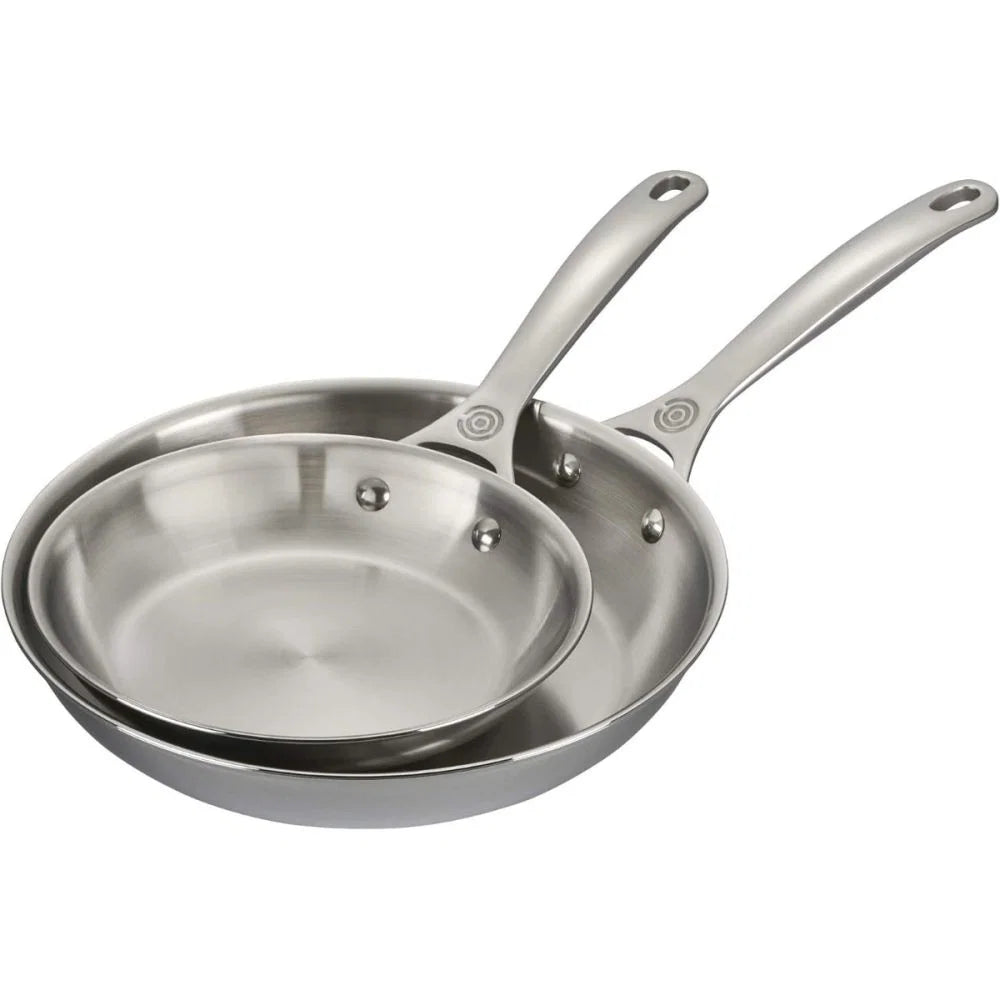 Set Of 2 Signature Stainless Steel Fry Pan Set