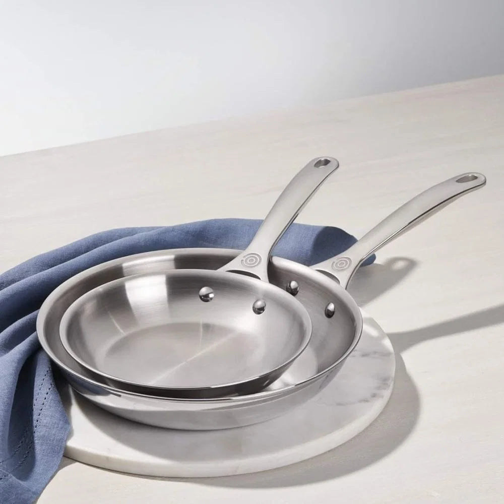 Set Of 2 Signature Stainless Steel Fry Pan Set