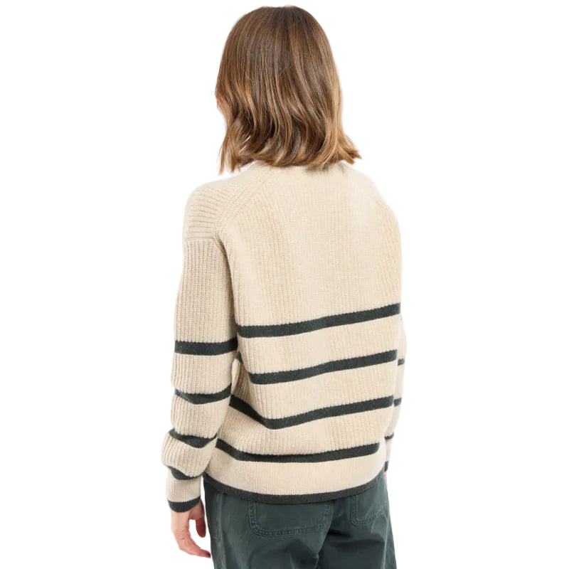 Pull Raye Col Montant - Irish Cream/Otranto