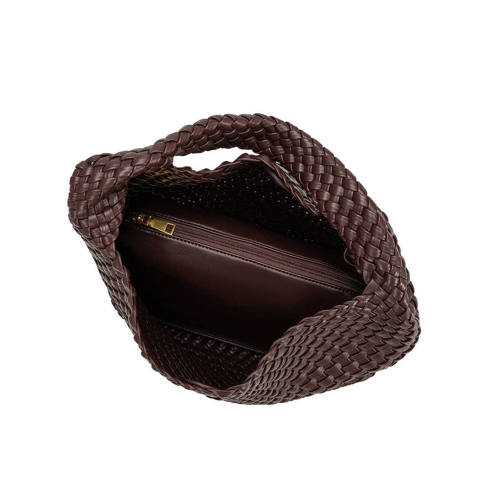 Johanna Espresso L Recycled Vegan Shoulder Bag