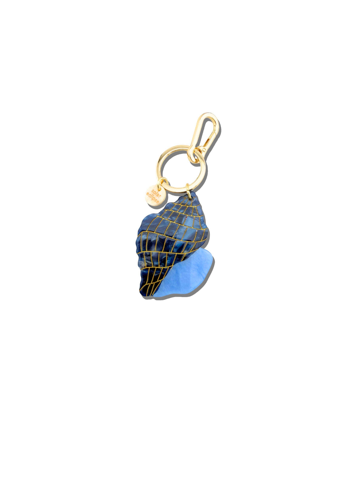 Hand-painted Tulip Conch Shell Bag Charm + Keychain | Eco-Friendly