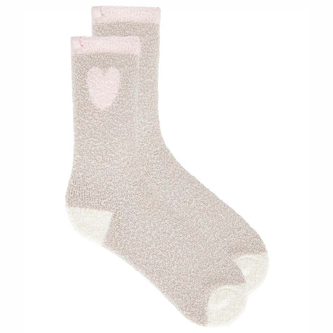 CC Color Block Heart Sock- Stone Multi