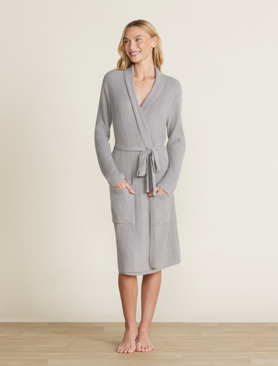 Ribbed Robe Dove Gray