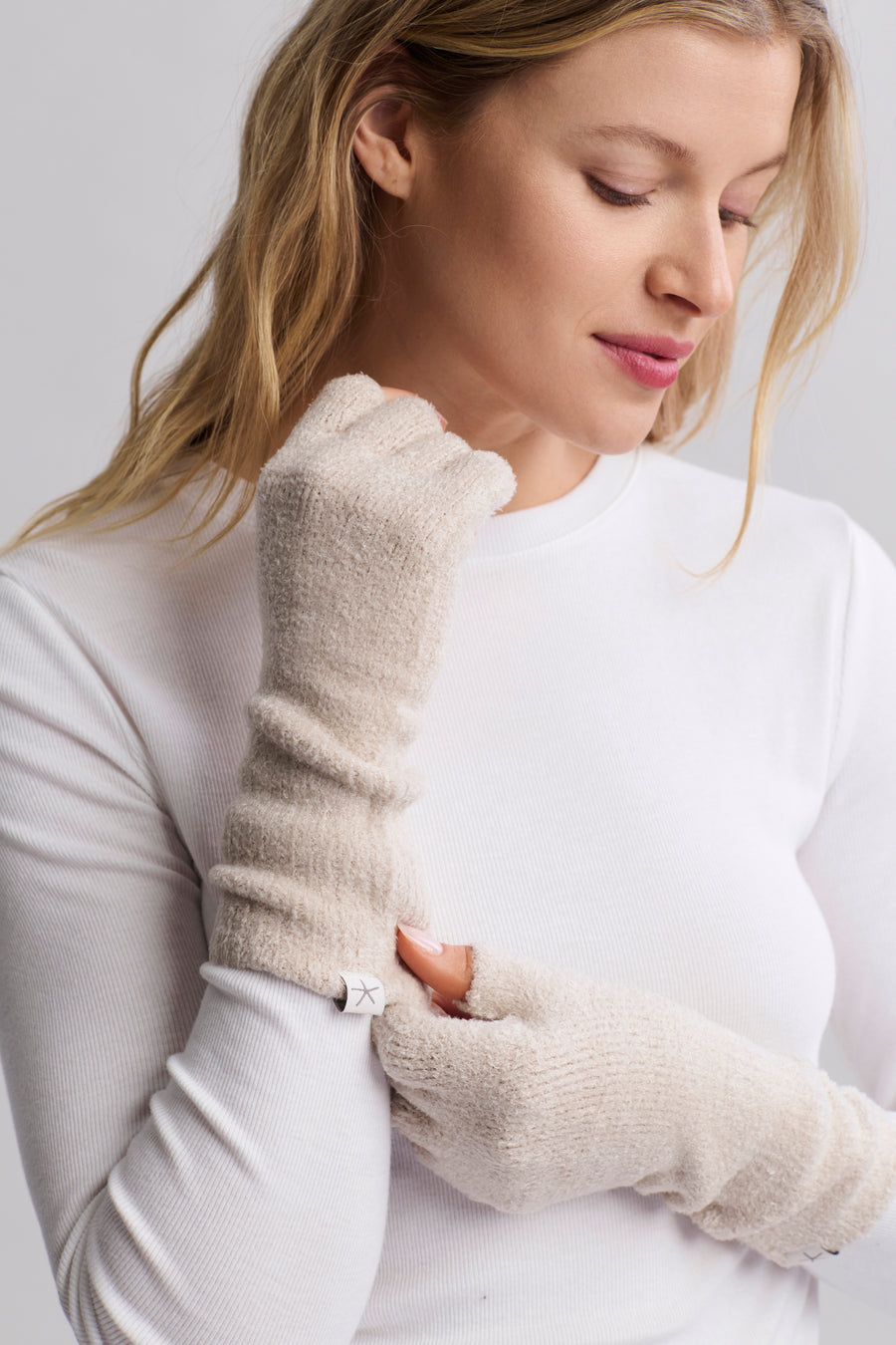 Fingerless Gloves S-M / Stone