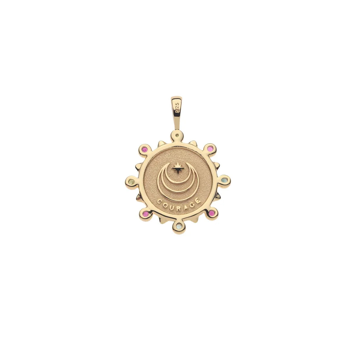 COURAGE Petite Embellished Coin (16"-18") - Classic Rolo Chain