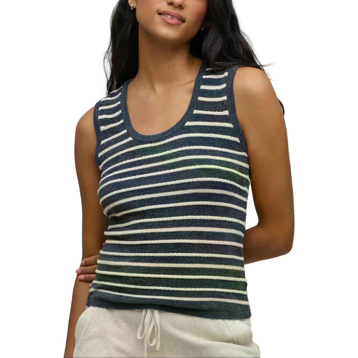 Contrast Rope Stripe Tank