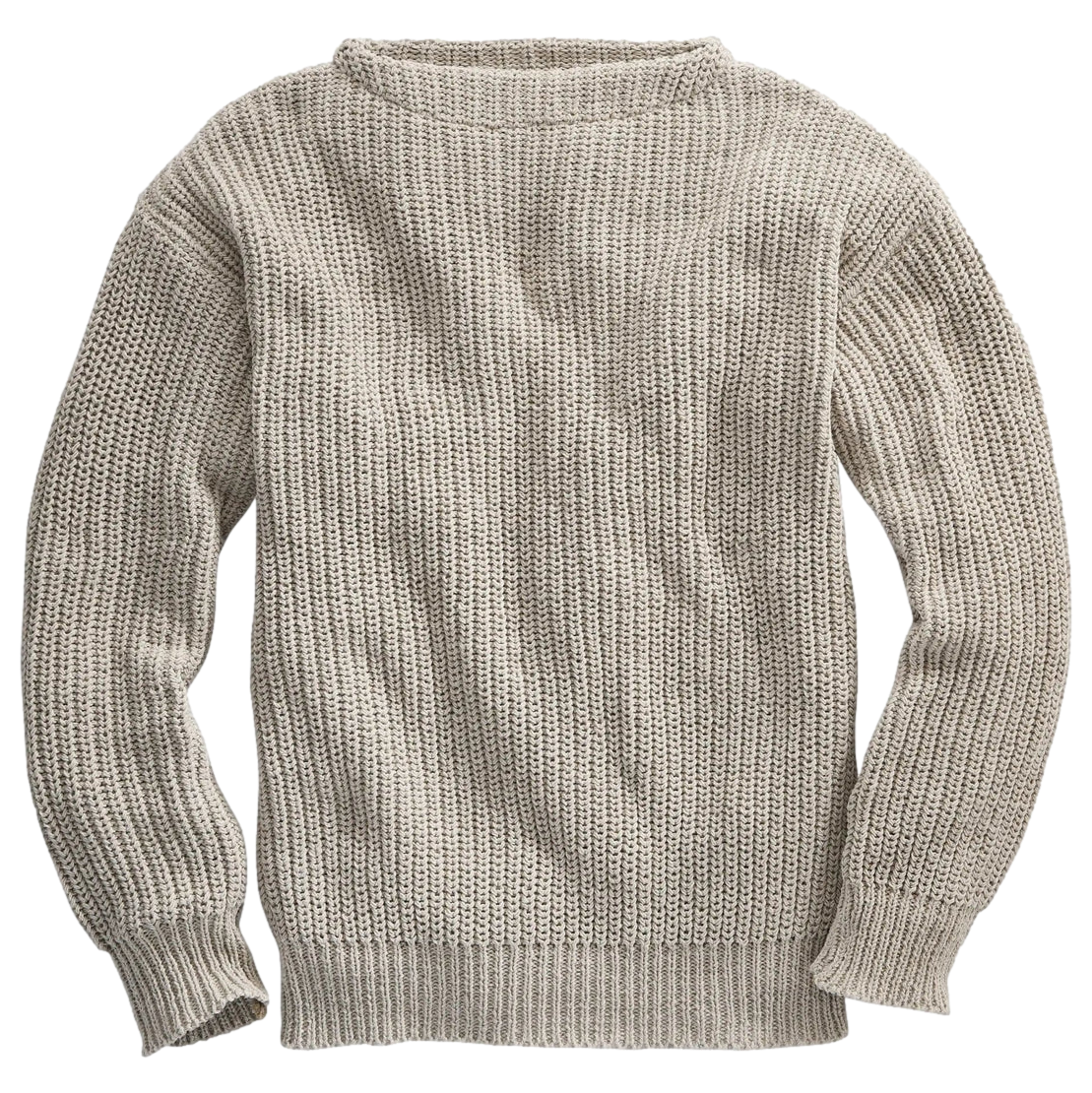 Newport Shaker Boatneck Pullover - Linen