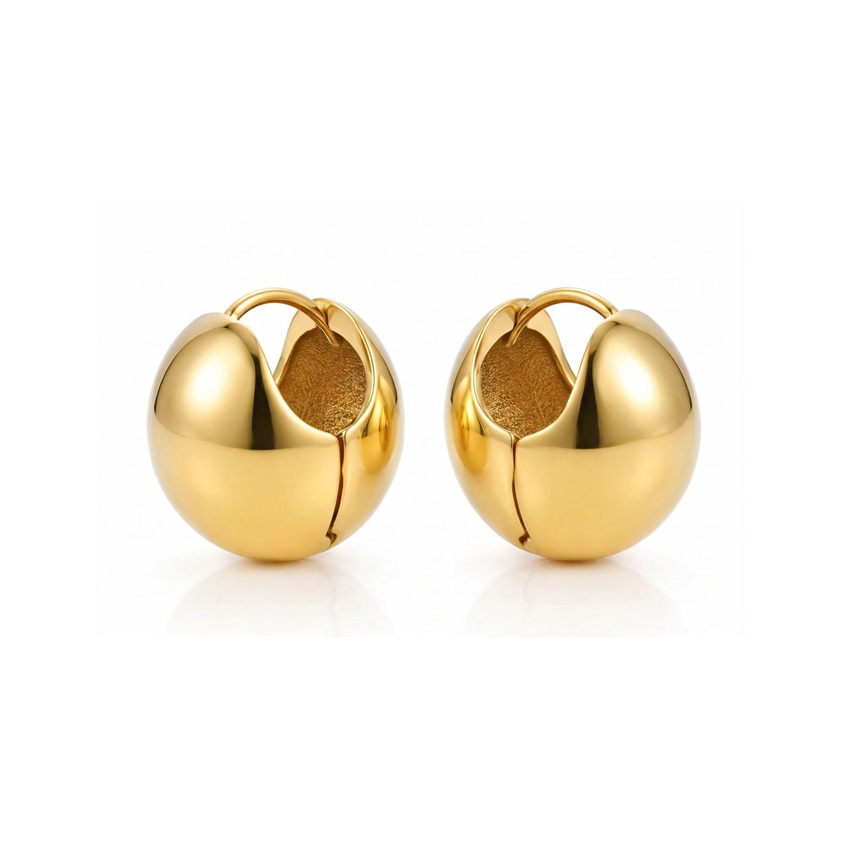 Vale Dome Huggie Hoop Earring