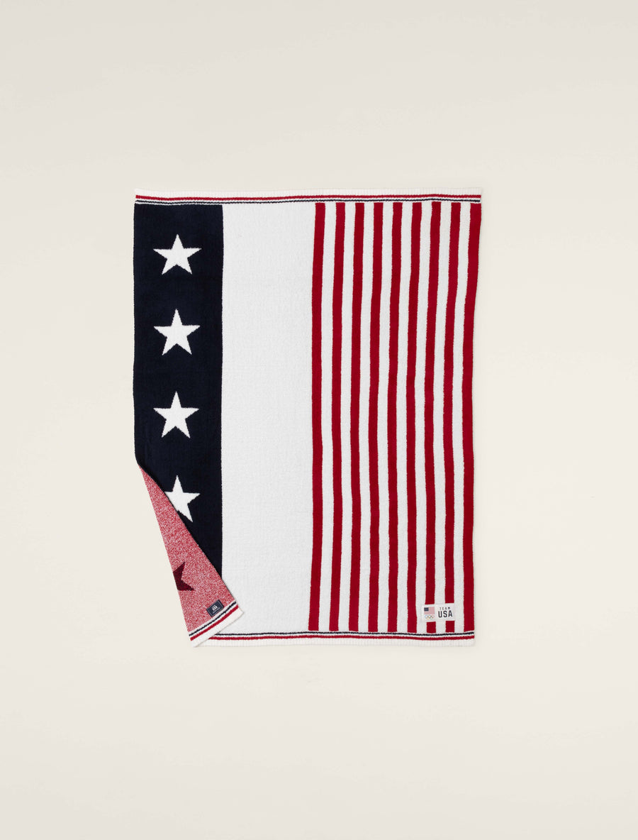 Team USA Stars and Stripes Throw 54x72 Indigo