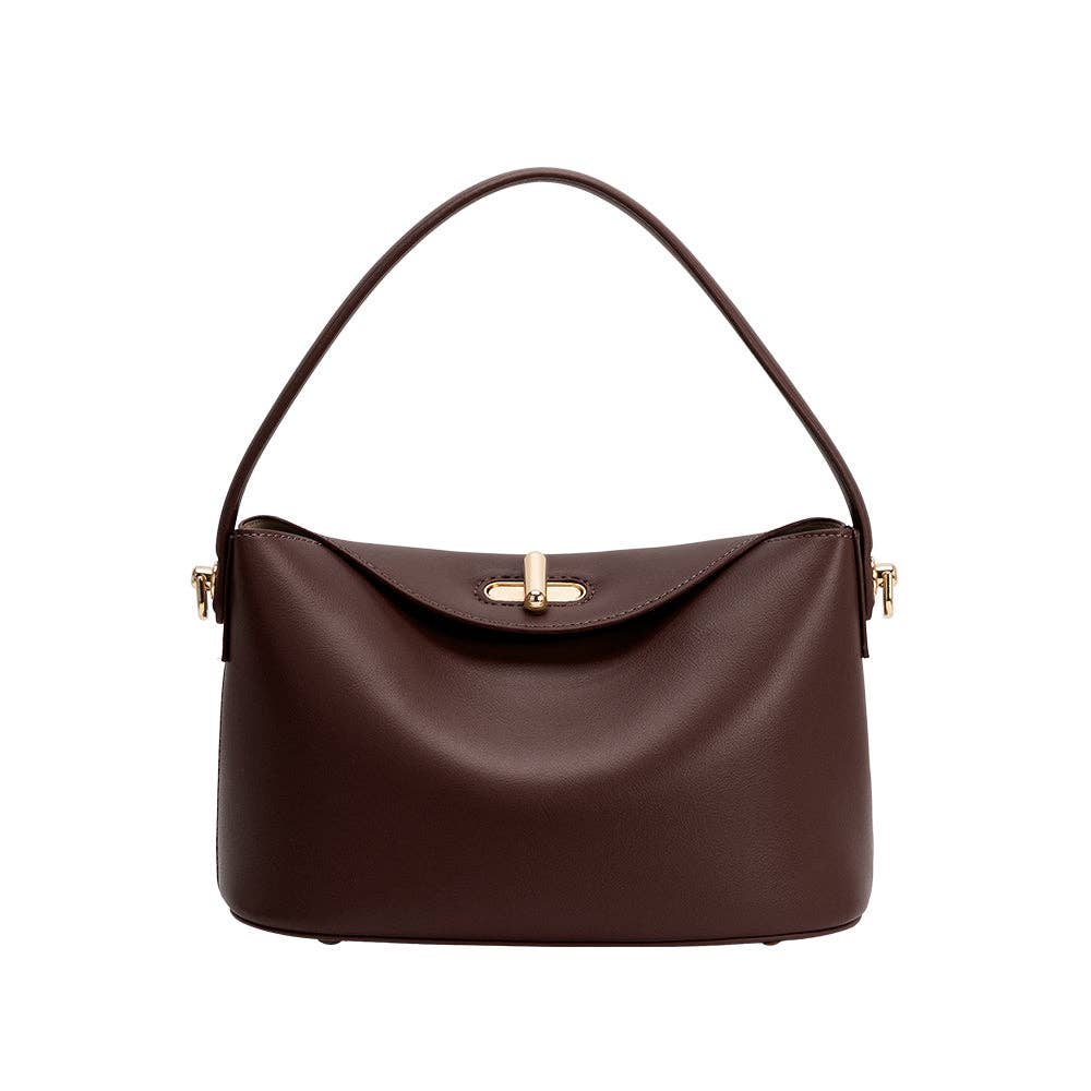 Lana Espresso Recycled Vegan Leather Crossbody