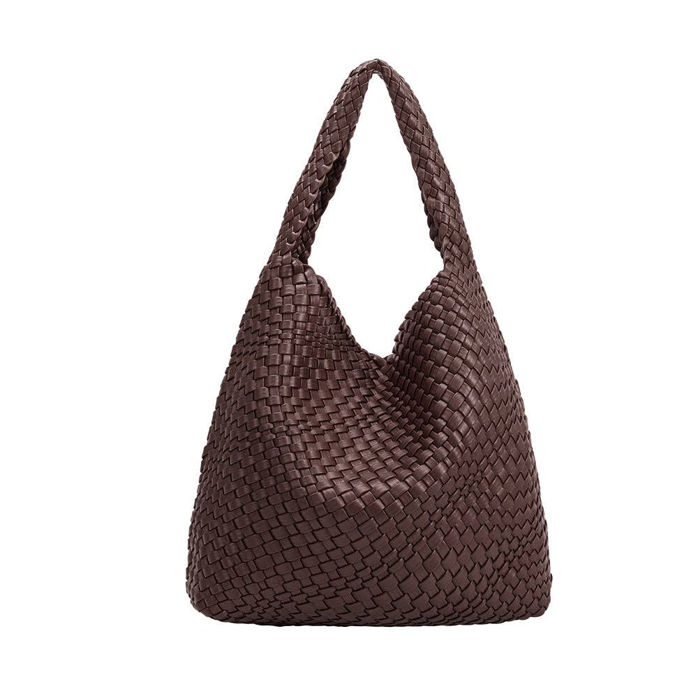 Johanna Espresso L Recycled Vegan Shoulder Bag