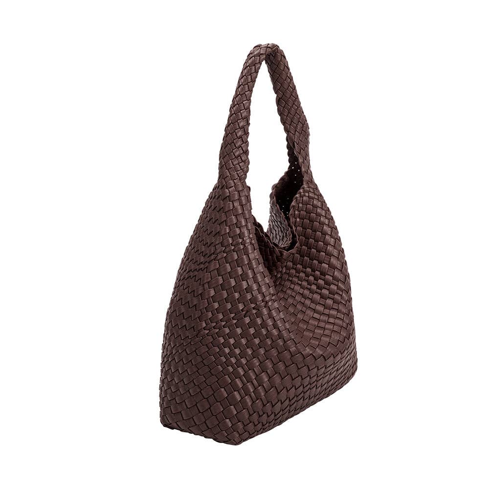 Johanna Espresso L Recycled Vegan Shoulder Bag