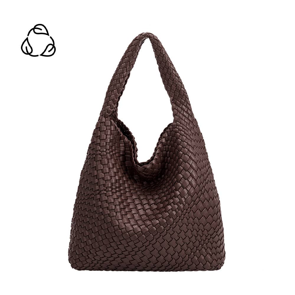 Johanna Espresso L Recycled Vegan Shoulder Bag