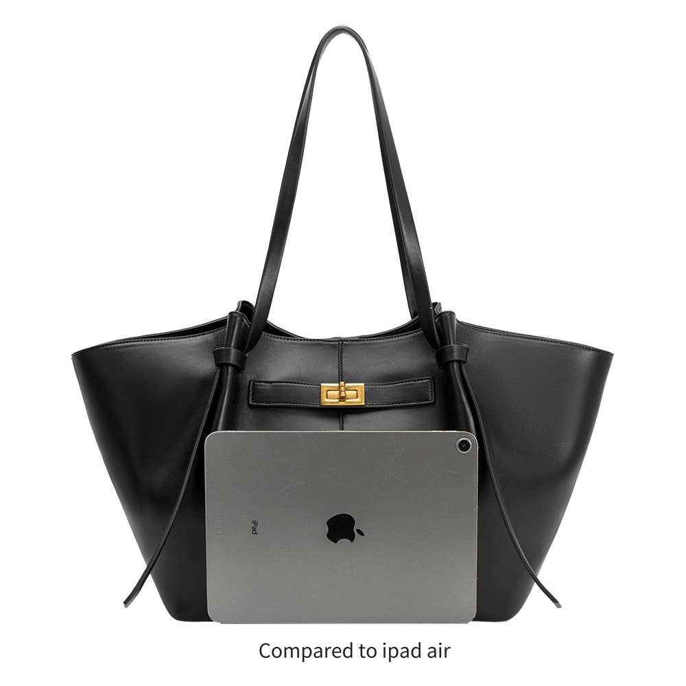 Imelda Espresso Recycled Vegan Leather Tote Bag