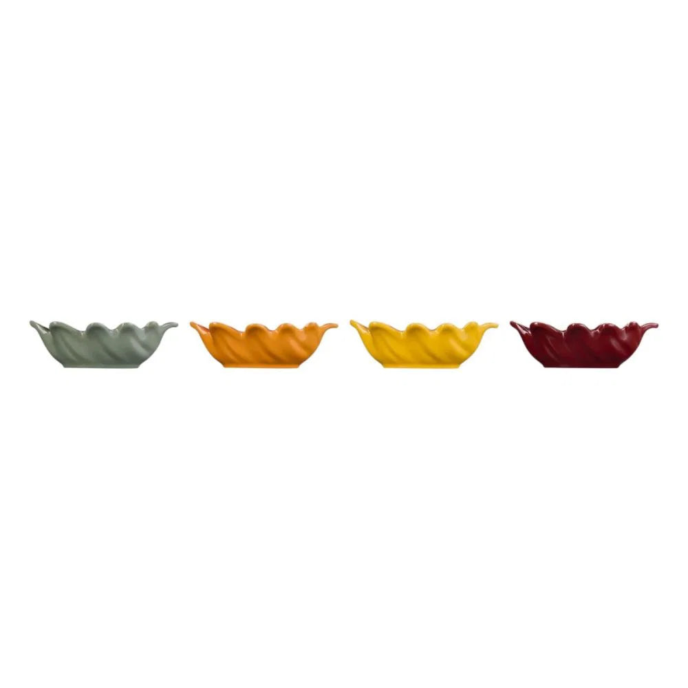 Set of 4 French Oak Leaf Mini Bowls - Multi
