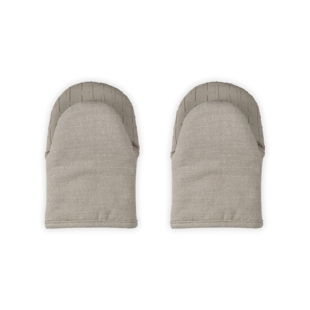 Set of 2 Mini Oven Mitts 8in - Sable