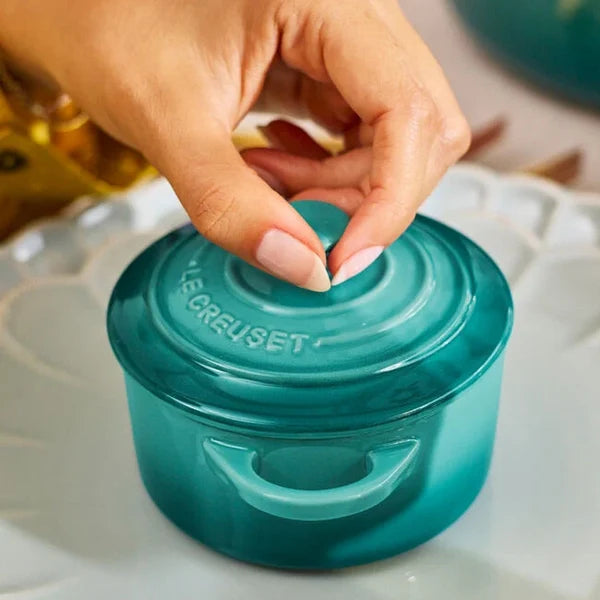 Classic Mini Round Cocotte 8oz - Bleu Riviera