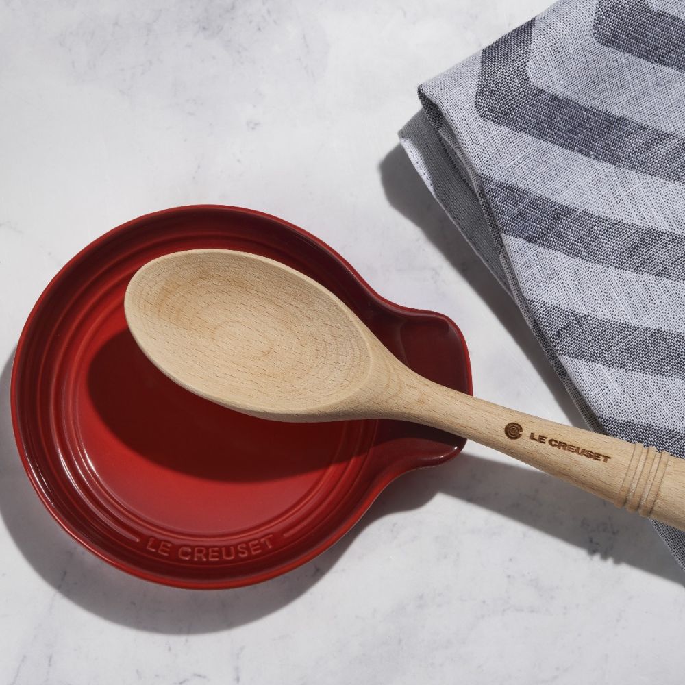 Signature Round Spoon Rest 6in - Cerise