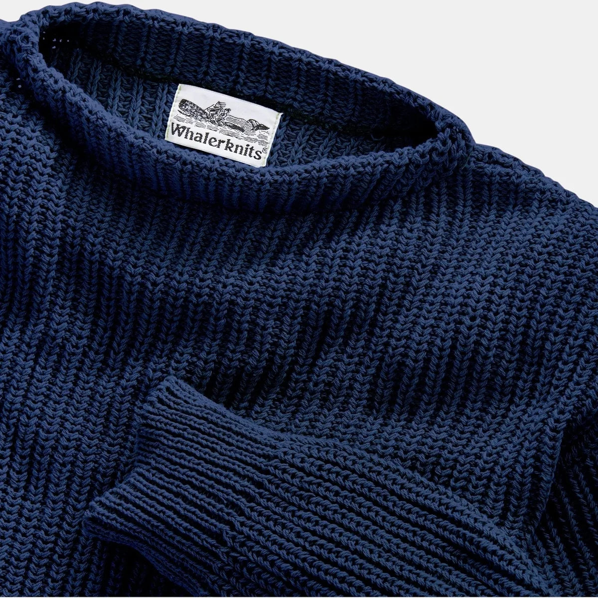 Newport Shaker Boatneck Pullover - Navy