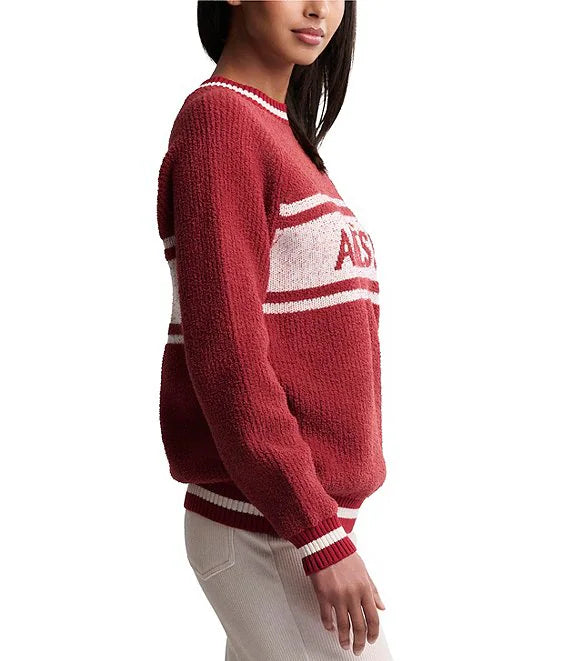 Cozychic Cotton Apres Pullover - Crimson Cream