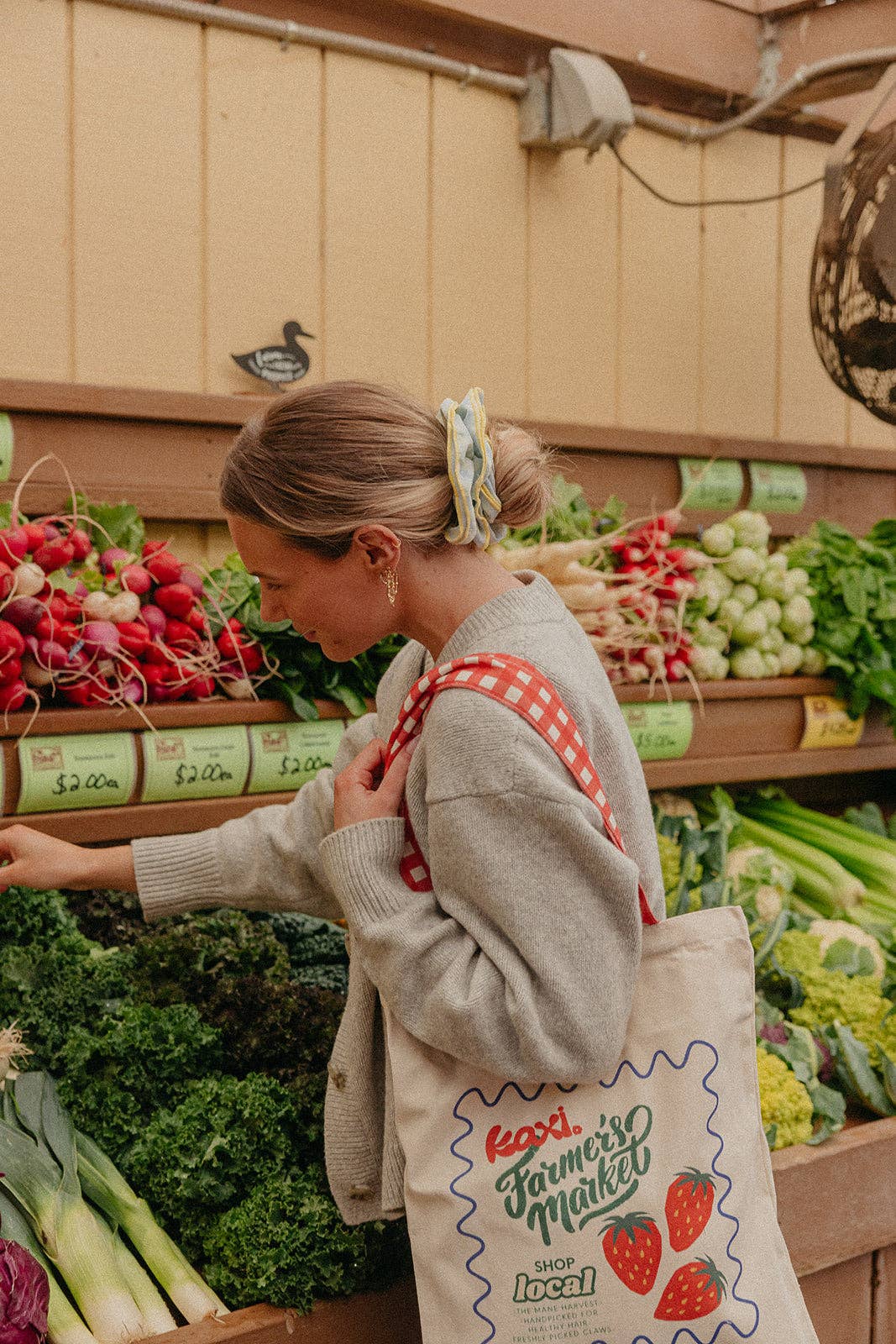 Blue Plaid Corset Scrunchie