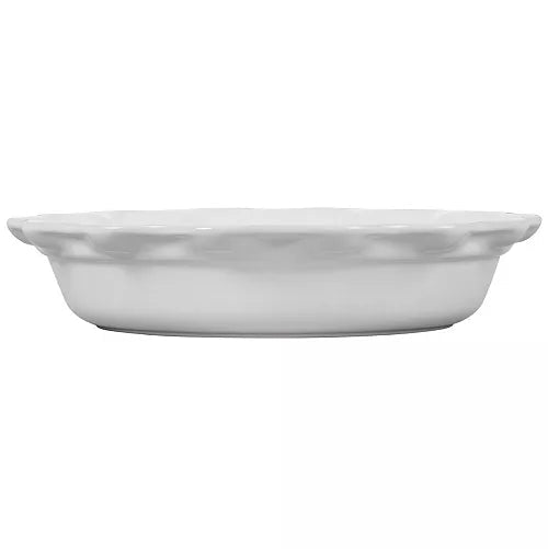 Fluted Pie Dish - White