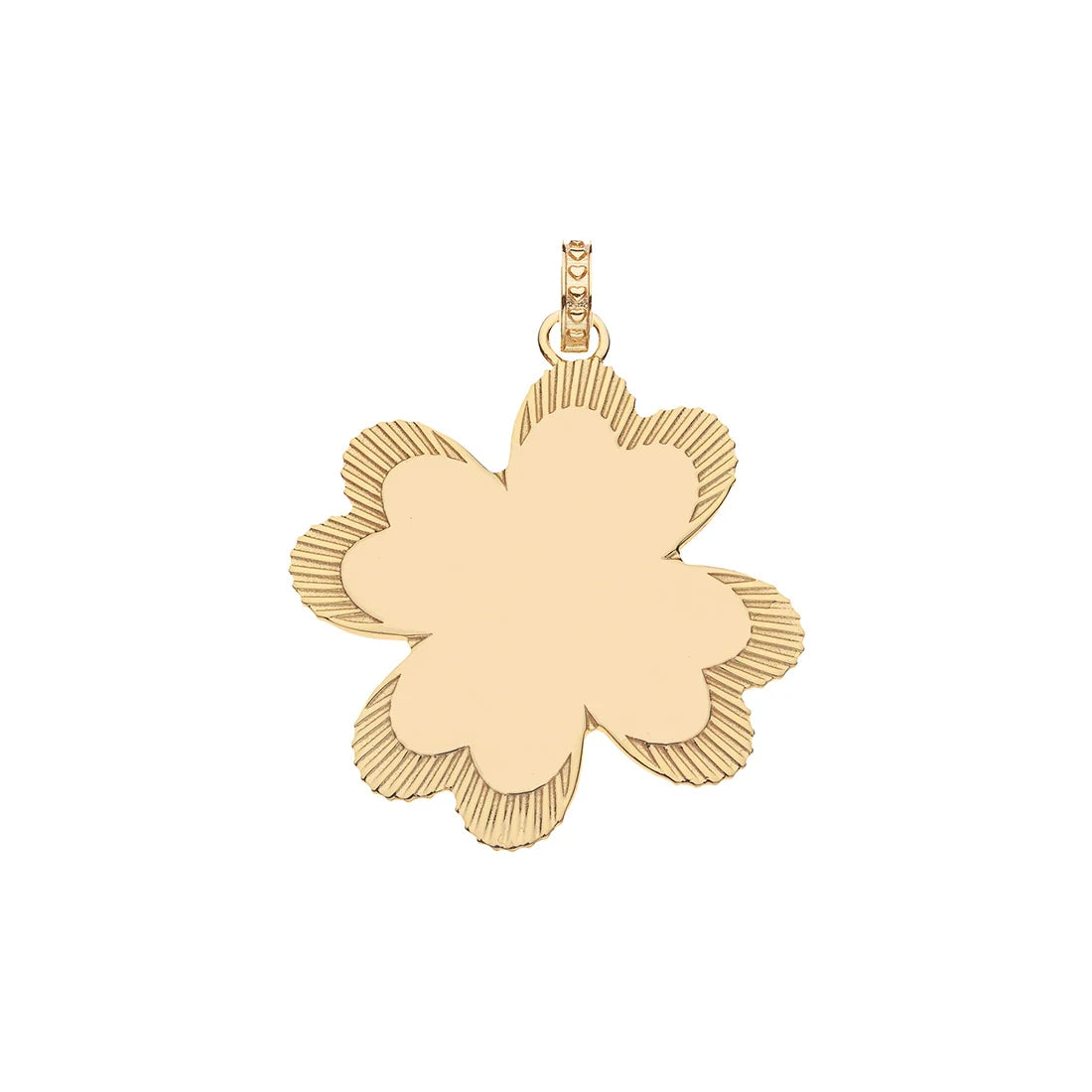 LUCKY in Love Clover Pendant with Mother of Pearl 18" - Drawn Link Chain