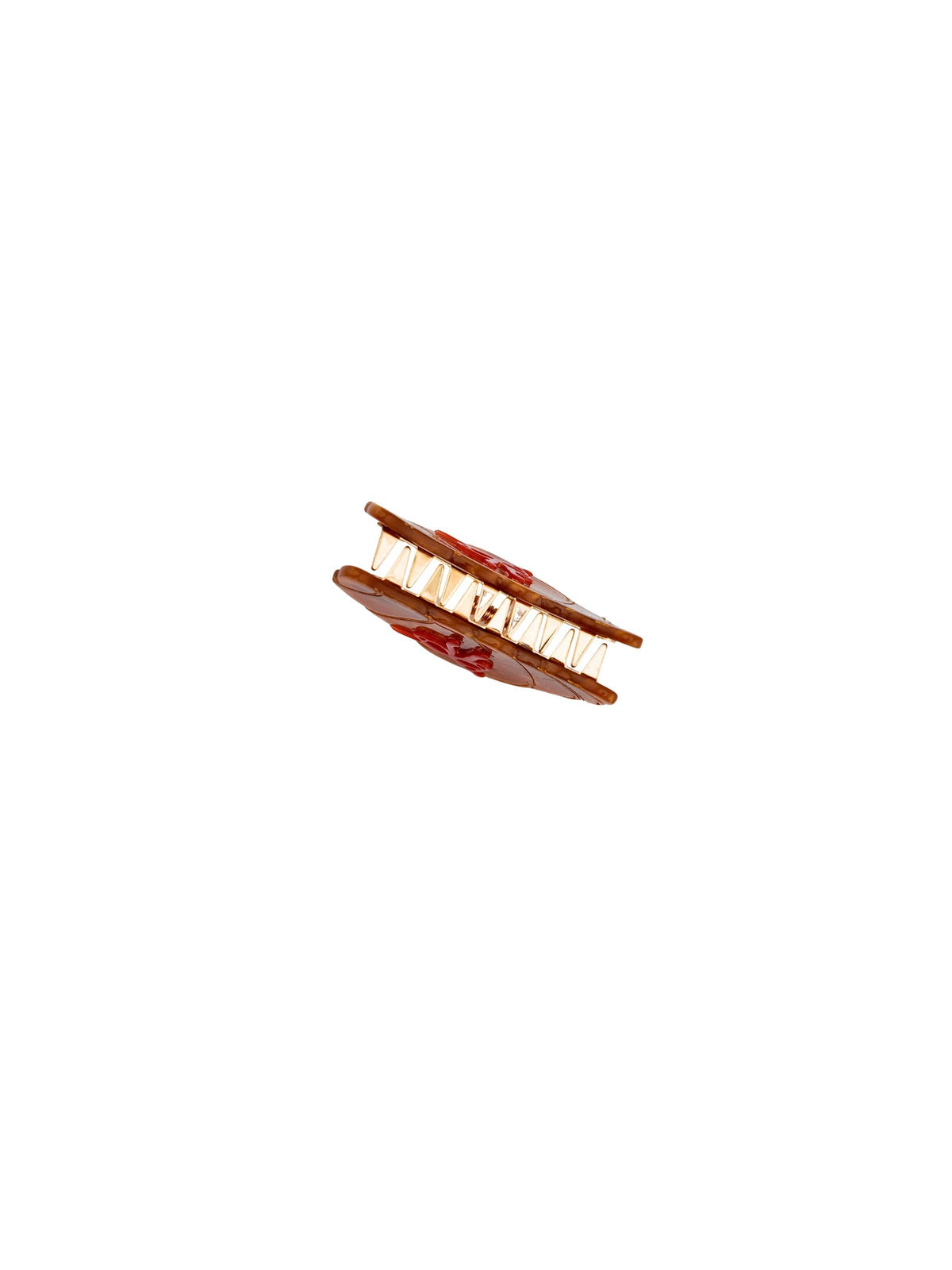 Hand-Painted Mini Bow Croissant Claw Hair Clip | Eco-Friendly