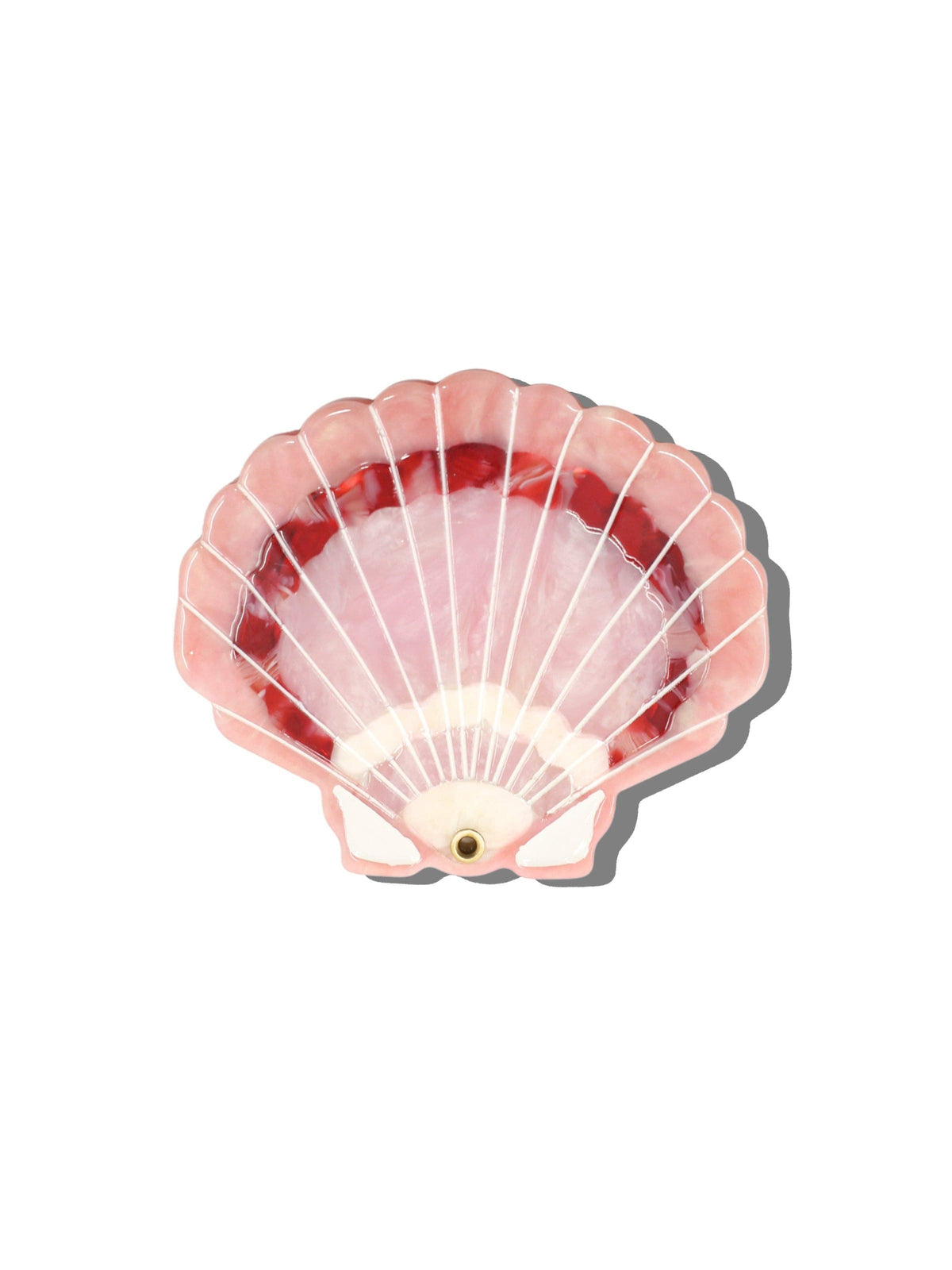 Hand-painted Sunset Seashell Compact Mirror | Eco-Friendly