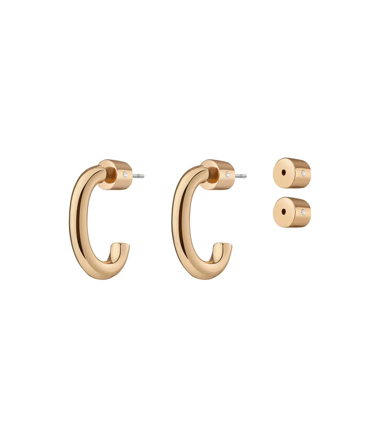 Pavé Luna Earrings Gold