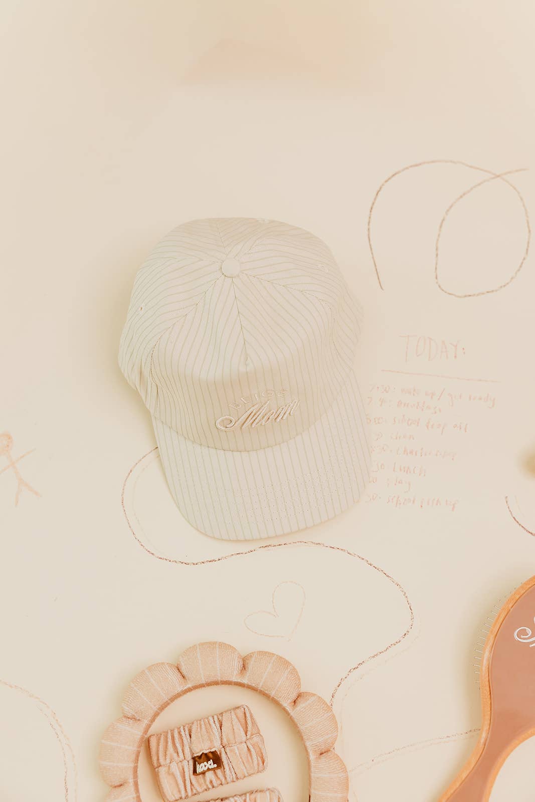 BEIGE MOM BASEBALL CAP