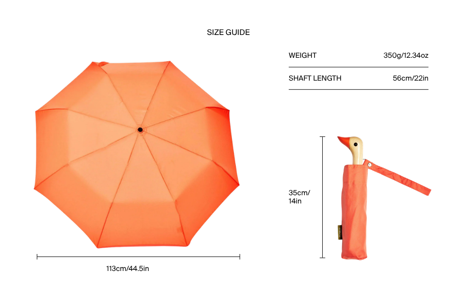 Pumpkin Orange Eco-Friendly Duckhead Umbrella