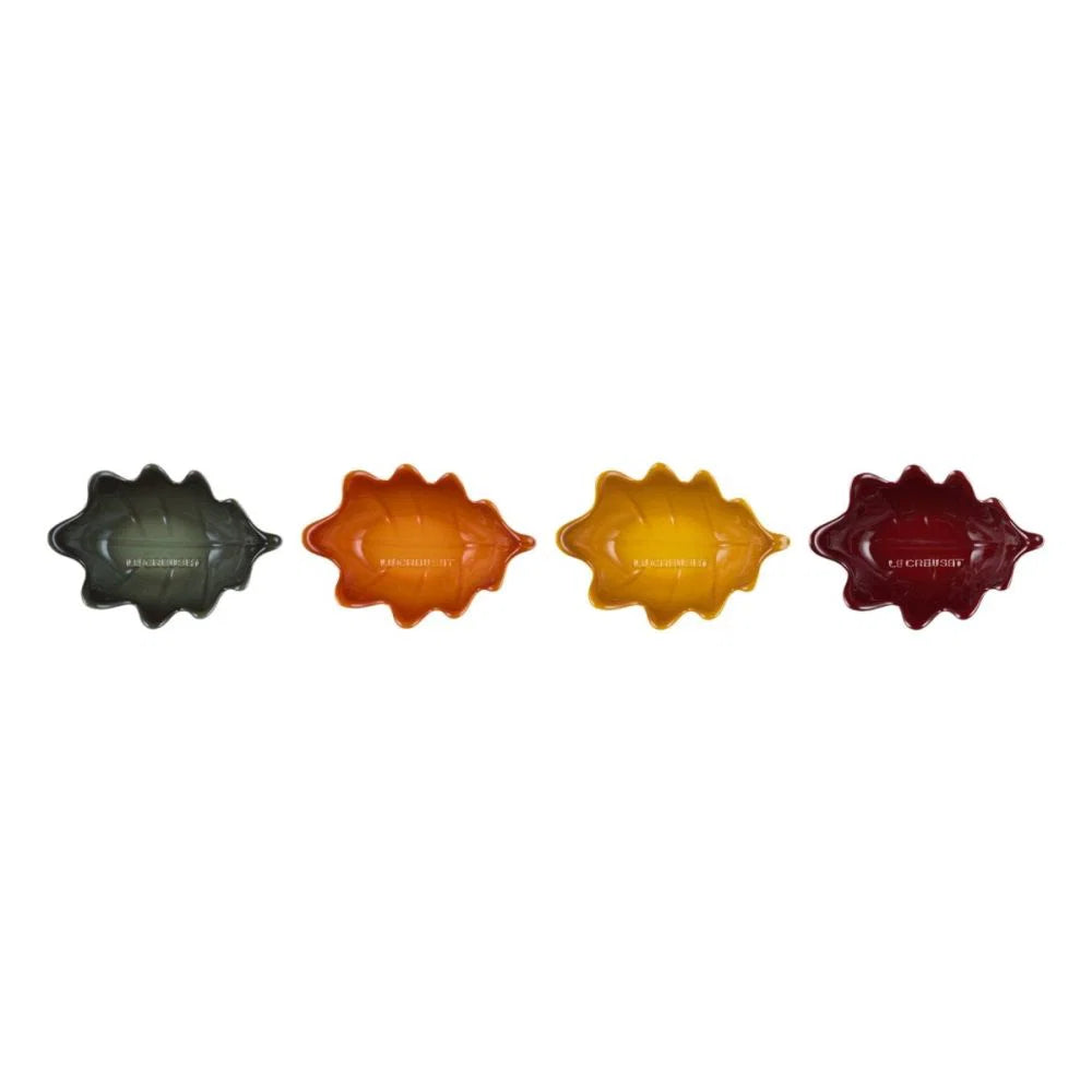 Set of 4 French Oak Leaf Mini Bowls - Multi