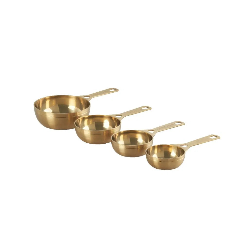 Set Of 4 Measuring Cups - Gold