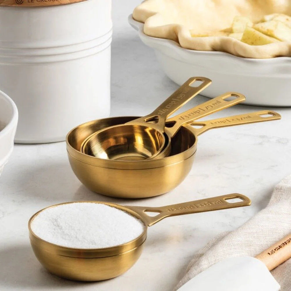 Set Of 4 Measuring Cups - Gold